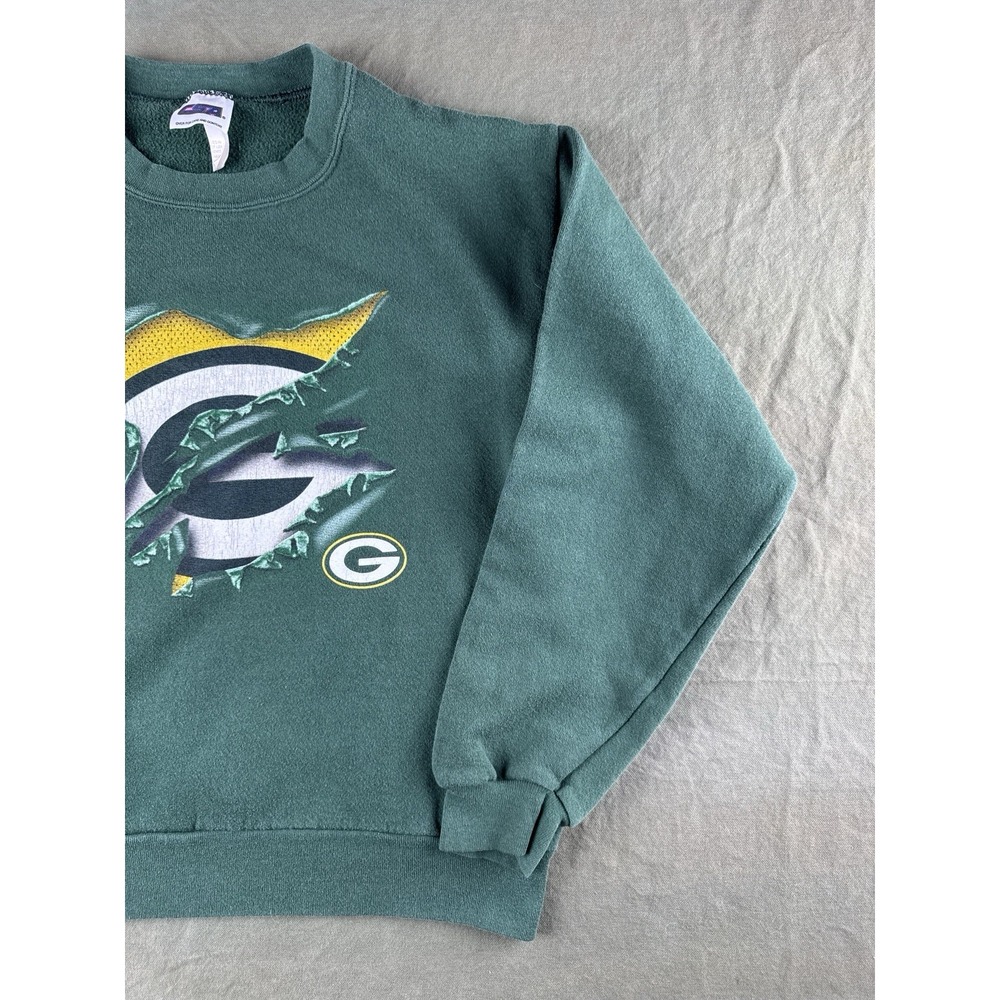 Vintage 90s Green Bay Packers Sweatshirt Youth Large Crewneck NFL - Picture 3 of 10